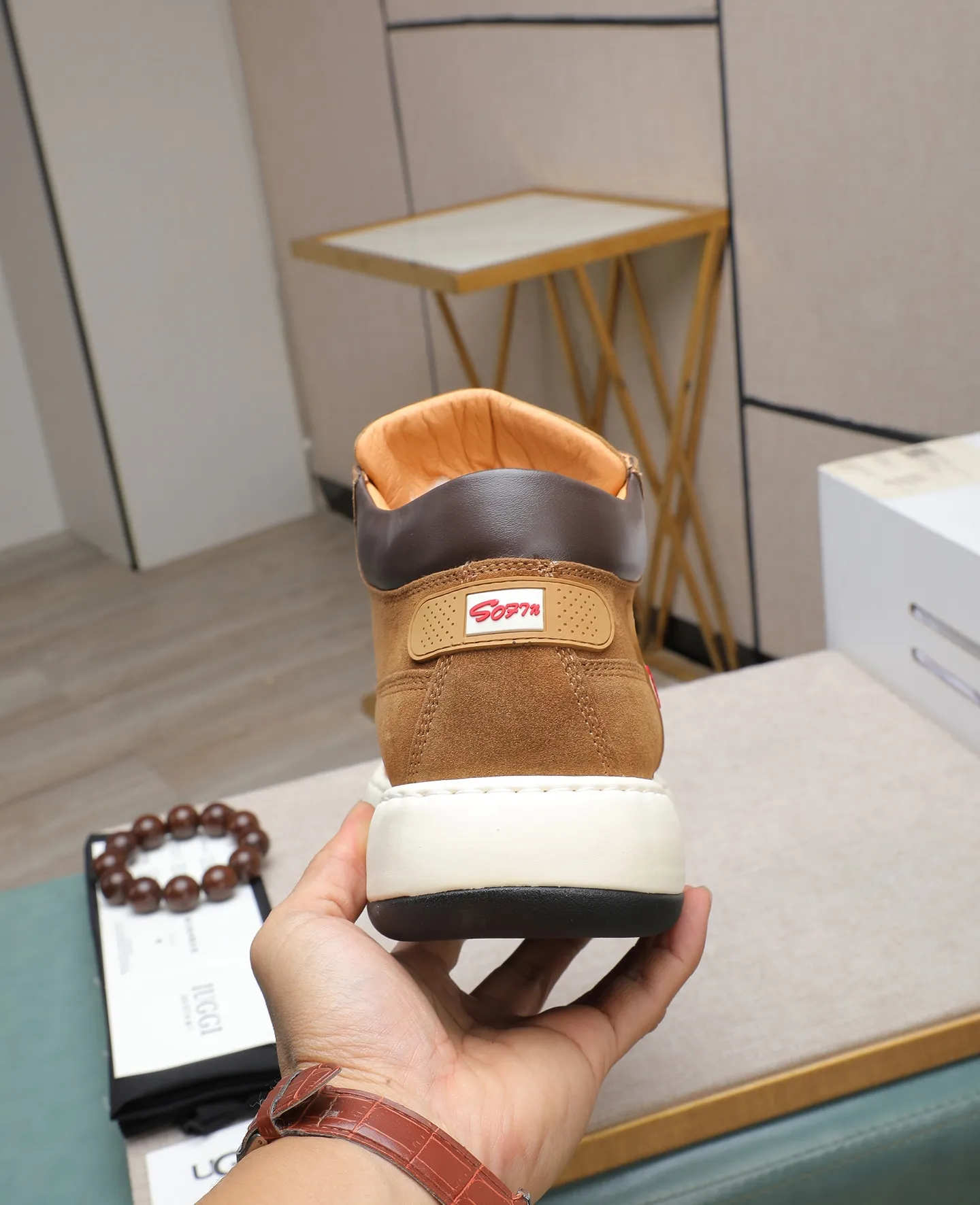 Men's shoes 💰680 IUGGI new retro presbyopia men's shoes, casual and versatile, full of high-end sense, fashionable, luxury and personalized style, joint style, retro presbyopia factor, full of handsome style, first layer suede cowhide, lining wool, rubber outsole, light and non-slip size: 39-44